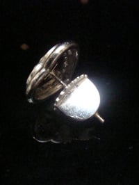 Image 5 of Large modern Platinum natural diamond 1.40ct cluster heart earrings 9g