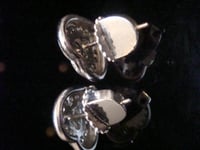 Image 6 of Large modern Platinum natural diamond 1.40ct cluster heart earrings 9g
