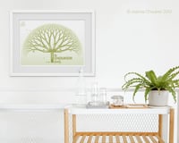 Image 2 of A3 (30x42cm) custom family tree print: genealogy wall art