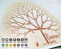 Image 1 of A2 (42x60cm) custom family tree print: ancestry artwork