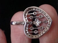 Image 2 of VINTAGE FRENCH 18CT DIAMOND HEART PENDANT 