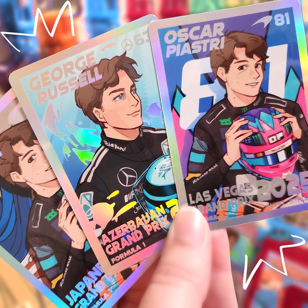 Image of F1 Oscar & George Special Helmet Cards