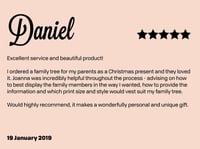 Image 5 of A3 (30x42cm) custom family tree print: genealogy wall art