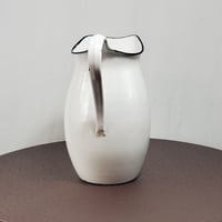 Image 2 of  Enamelware Water Pitcher With Blue Trim, L&G Mfg. #950