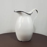Image 5 of  Enamelware Water Pitcher With Blue Trim, L&G Mfg. #950