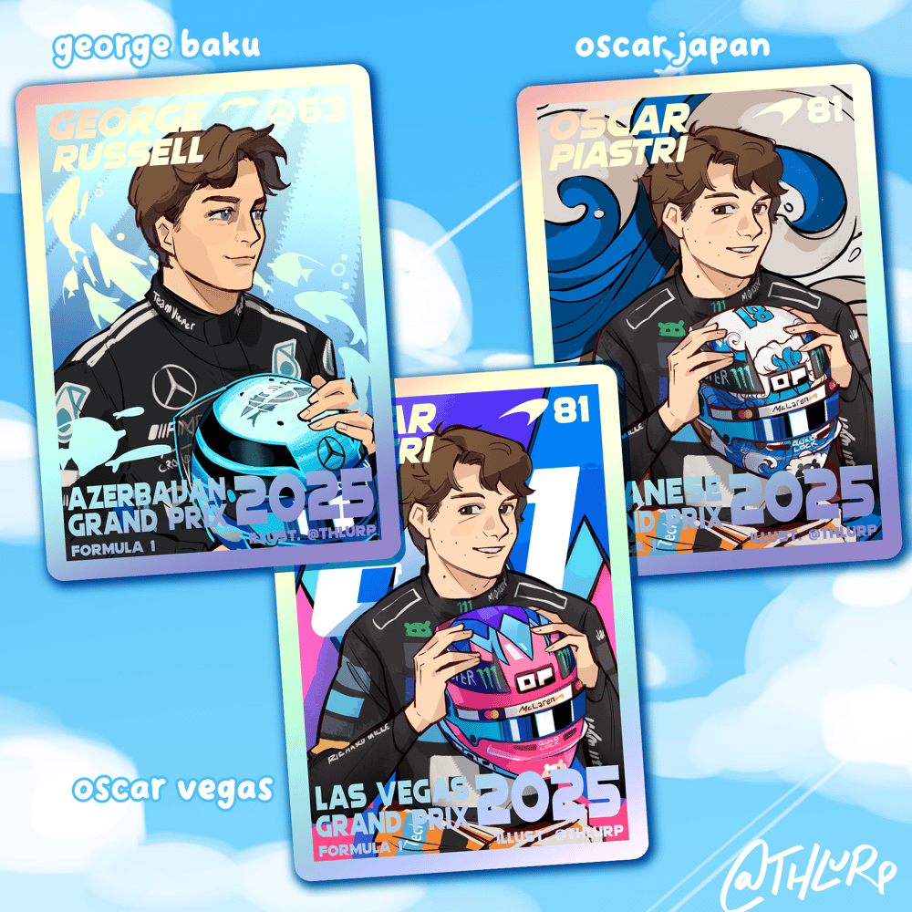 Image of F1 Oscar & George Special Helmet Cards