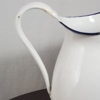 Image 9 of  Enamelware Water Pitcher With Blue Trim, L&G Mfg. #950