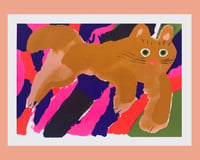 Image 3 of Chat bondissant / Jumping cat / Silk-screen poster