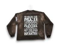 Image 2 of Sade Adu Lauren Hill custom upcycled reworked Screen Print brown bleached sweatshirt