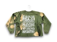 Image 2 of Sade Adu custom upcycled reworked Screen Print green bleached sweatshirt