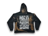 Image 2 of Sade Adu lauren Hill Rowan custom upcycled reworked Screen Print black bleached hoodie