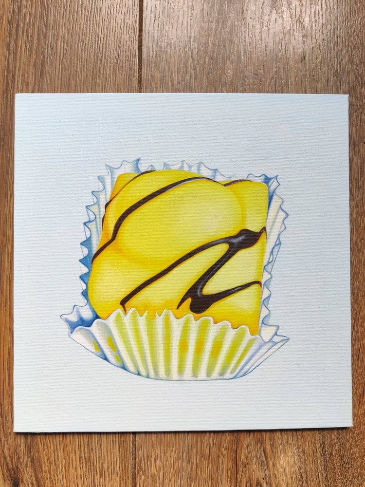 Image of 'Lemon Fondant Fancy' Medium oil painting