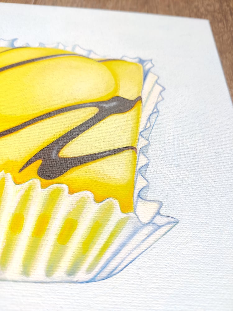 Image of 'Lemon Fondant Fancy' Medium oil painting