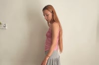 Image 4 of Ruffles Mesh Top Pink