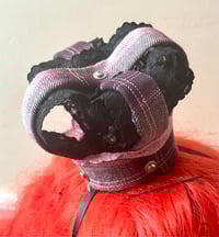Image 1 of pink plaid x black mini crown