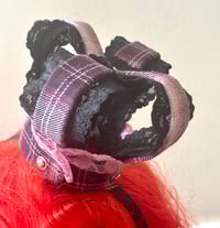 Image 2 of pink plaid x black mini crown