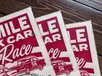 Image 3 of 250 Mile Stock Car Race Linocut Print  FREE SHIPPING