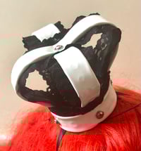 Image 1 of white x black pvc mini crown