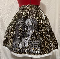 Image 1 of (discounted) leopard x white perilous heart print skirt