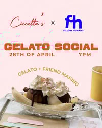 Image 1 of Ciccettas x Fellow Humans: Gelato Social, 28th of April, 7pm, Edinburgh
