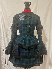 Image 1 of green/navy tartan 3-piece princess set