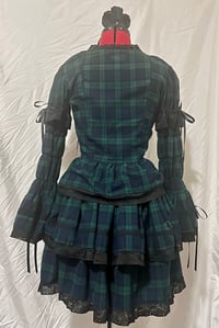Image 3 of green/navy tartan 3-piece princess set
