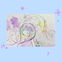 Image 1 of “dying daffodils” signed original drawing