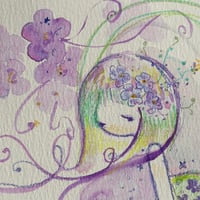 Image 3 of “dying daffodils” signed original drawing