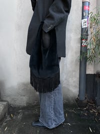 Image 2 of   Moonlight Hobo Bag — black velvet fringe