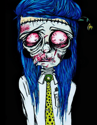 Image 1 of Work-Life Zombie, Print
