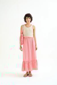 Image 3 of FALDA CUADROS VICHY ROJO