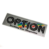 OPTION EXCITING MAGAZINE CHROME STICKER