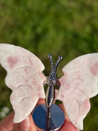 Image 4 of Pink Opal Butterfly on Stand