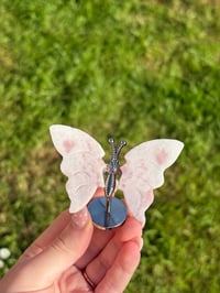 Image 5 of Pink Opal Butterfly on Stand