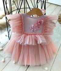Image 5 of Baby Girl Photo Dress – Elowen – Peach Pink (12 Months)