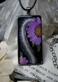 Image 5 of Snake Spine and Floral Amulet - Purple Daisy
