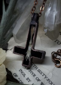 Image 2 of Inverted Bone Cross Pendant - Paw