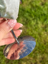 Image 8 of Moss Agate Heart on Stand