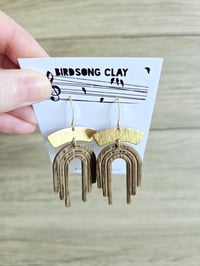 Wood Grain Rainbow Dangles