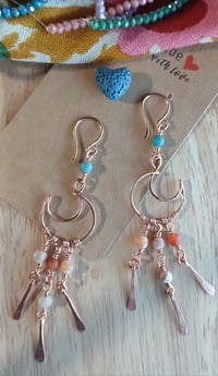 Image 1 of Copper Crecent Moon with Summer Hues❤️