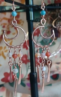 Image 2 of Copper Crecent Moon with Summer Hues❤️