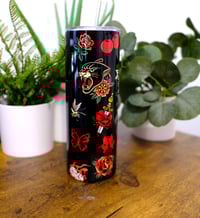 Image 2 of Handmade MOM Tattoo 20oz Stainless Steel Tumbler, rose, heart, cold, hot, gift