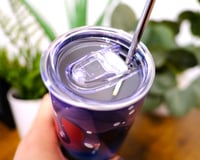 Image 3 of Handmade Purple Drip 20oz Stainless Steel Tumbler, blue, pink, cold, hot, gift