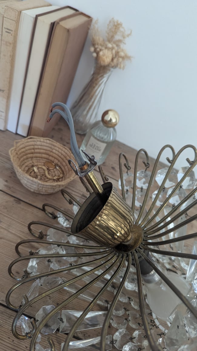 Lustre pampilles en cristal