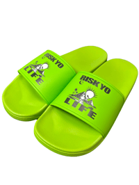 RISK YO LIFE SLIDES GREEN (PRE-ORDER)