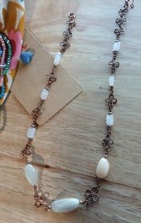 Image 1 of 16 in Patina Copper Moonstone Necklace🍑