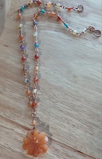 Image 1 of Orange Aventurine Summertime Fun Patina Necklace🧡