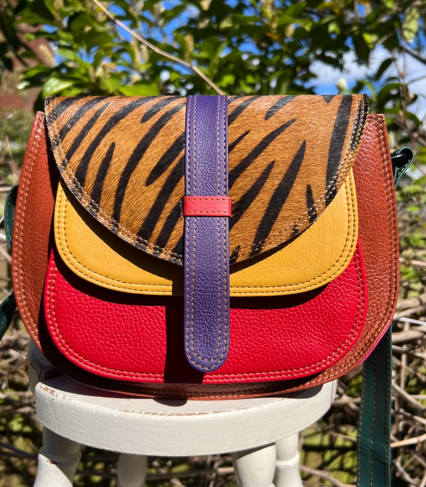 Image of Medium Multi Coloured Saddle #CS2