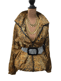 Image 1 of Animal Print Track Jacket