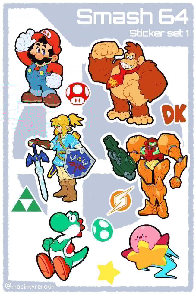 Fighting Friends sticker sheet